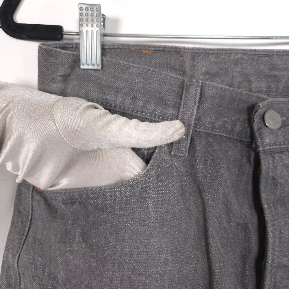 LEVIS 501 Mens Jeans 28x29 White Oak Cone Denim Button Fly GraySilver 00501-2128